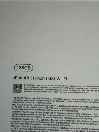 Apple Ipad air 11” M3 128gb nuevo