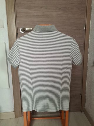Polo rayas grises y blancas Talla M