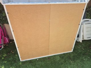 Mueble vitrina blanco madera