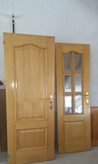 4 Puertas Madera Maciza Roble cn jambas y molduras