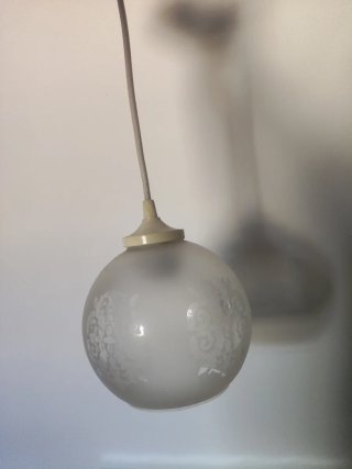 Lámpara colgante esférica de cristal