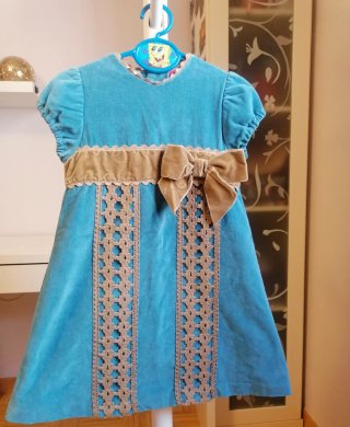 Vestido azul niña talla 4