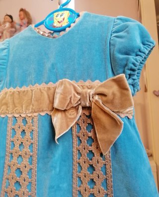 Vestido azul niña talla 4