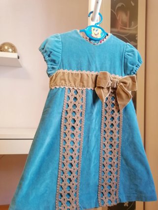 Vestido azul niña talla 4