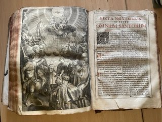 Libro en Latin. Misal. 1703