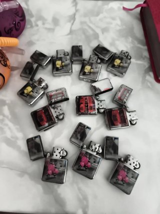 Lote 9 mecheros estilo Zippo