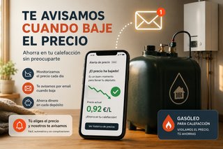 Plataforma web control precio gasoil calefacción