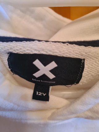 Sudadera Blue Banana Blanca Talla 12 Años.