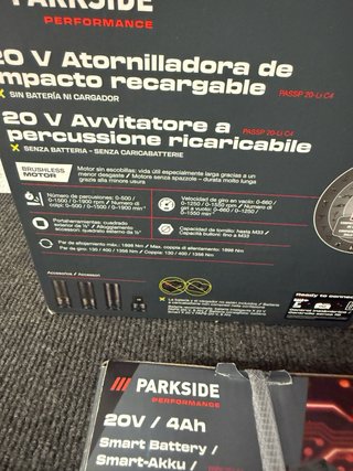 Llave de impacto Parkside 20V Batería Inteligente