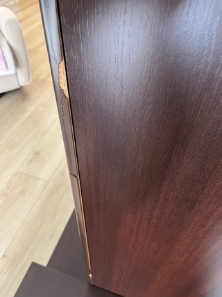 Mueble TV madera oscuro