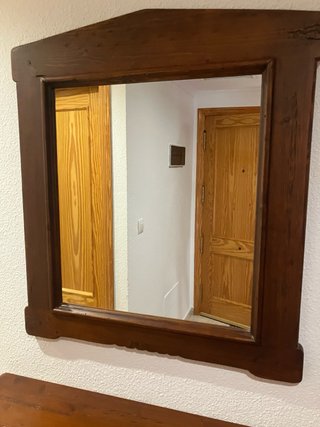 Recibidor + espejo madera maciza
