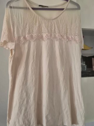 Camiseta H&M Beige Talla XL