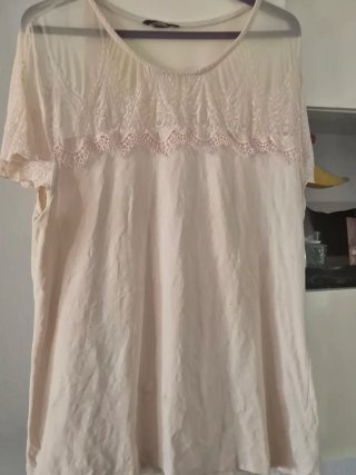 Camiseta H&M Beige Talla XL