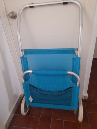Tumbona/Carrito Playa Ruedas Azul. Perfecto estado