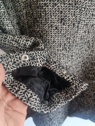Abrigo Zara Mujer Negro Gris