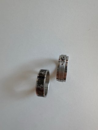 Conjunto Pulseras y anillos Plata y Negro
