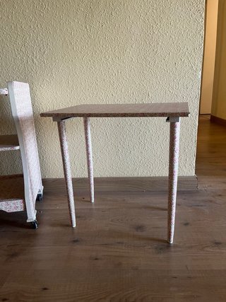 Conjunto mesa y carrito vintage floral