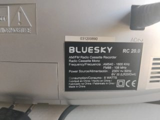 Radio Cassette BLUESKY Vintage Plata