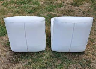 2 Sillones Polipiel Blancos para Jardín
