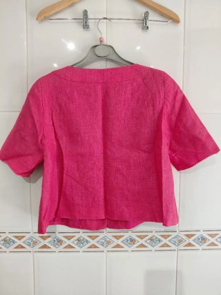 Blazer Fucsia Elegante Mujer