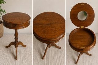 Costurero de madera con espejo