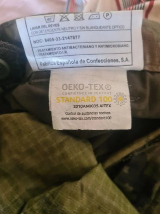 Pantalones camuflaje ejército español