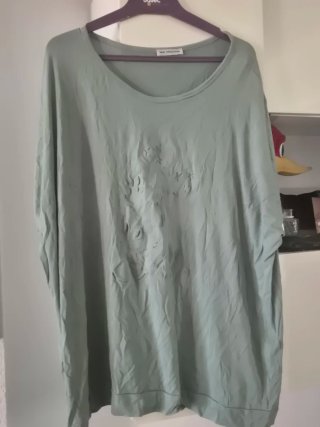 Camiseta Mickey Relieve Talla XL Verde