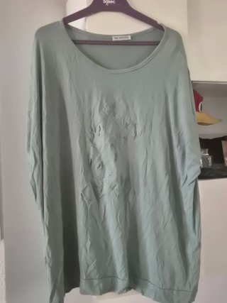 Camiseta Mickey Relieve Talla XL Verde