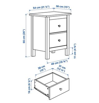 Mesita de noche IKEA HEMNES sin montar
