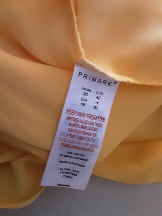 Blusa manga corta Primark XXL mostaza y otra coral