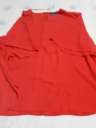 Blusa manga corta Primark XXL mostaza y otra coral
