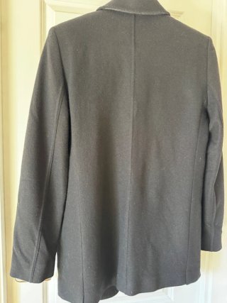 Abrigo Lana Negro Massimo Dutti T40