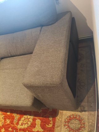 Sofá chaise longue gris