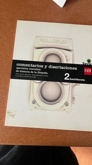 Libro comentarios y disertaciones. 2 bachillerato