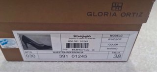 Zapatos de tacón Gloria Ortiz ante azul talla 38