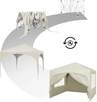 CARPA 3x3 BEIGE PLEGABLE CON PAREDES NUEVA