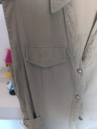Vestido Zara militar verde M