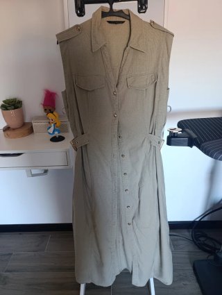 Vestido Zara militar verde M