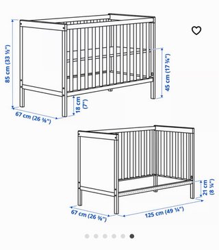 Cuna de bebé IKEA blanca
