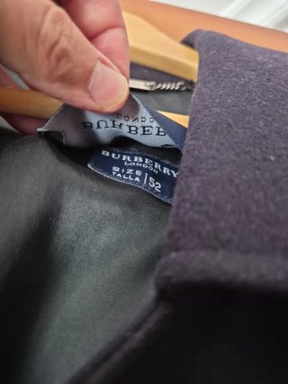 Abrigo Lana Burberry Azul Talla 52