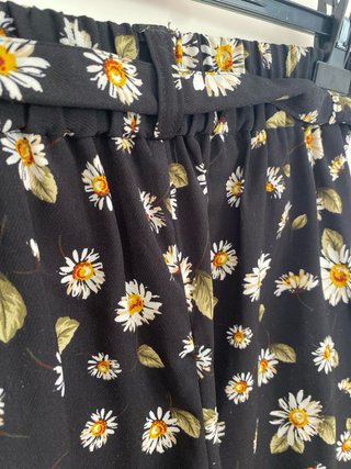 Pantalón Wide Leg Estampado Flores