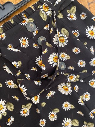 Pantalón Wide Leg Estampado Flores