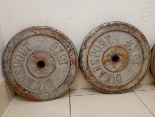 Lote Pesas y Barras Musculación 99,5 Kg