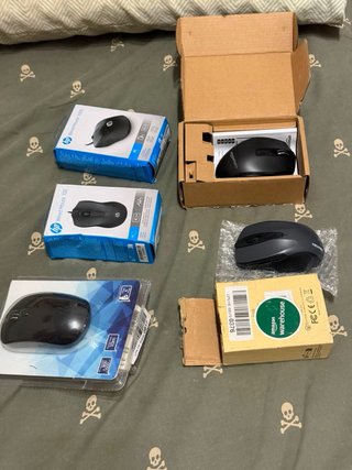 Lote 5 Ratones PC Nuevos HP + Amazon