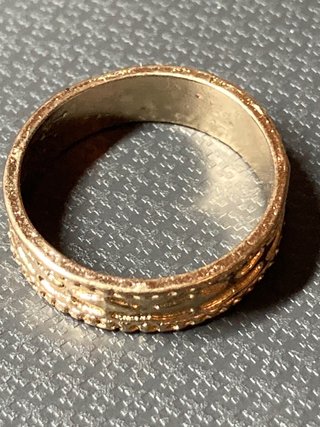 Anillo Acero Dorado Talla 18mm
