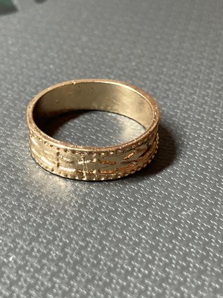 Anillo Acero Dorado Talla 18mm
