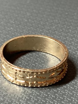 Anillo Acero Dorado Talla 18mm