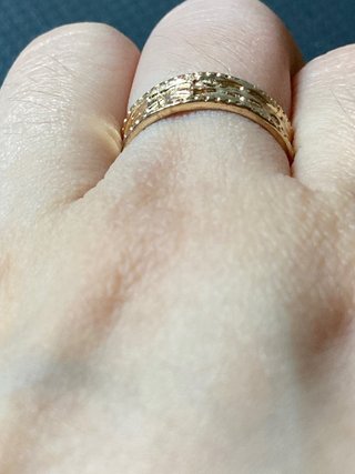 Anillo Acero Dorado Talla 18mm
