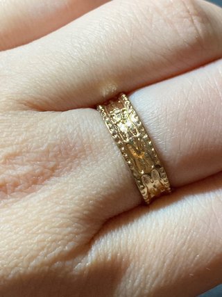 Anillo Acero Dorado Talla 18mm
