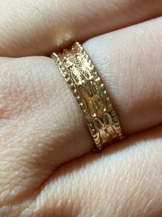Anillo Acero Dorado Talla 18mm